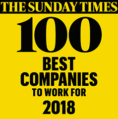 The Sunday Times 100 Best Companies to work for 2018